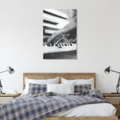 Prachtige pianokaart canvas afdruk (Insitu (Slaapkamer))