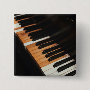 Prachtige pianokaart vierkante button 5,1 cm