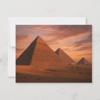 Prachtige piramides Sunset Egyptisch Briefkaart