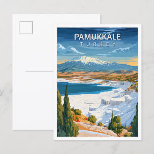Prachtige Place Pamukkale Turkije Art Travel Briefkaart