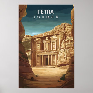 Prachtige Place Petra Jordan Art Travel Poster