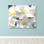 Prachtige Plumeria gewikkeld canvas Afdruk (Insitu (Houten vloer))