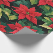 Prachtige Poinsettia Cadeaupapier (Hoek)