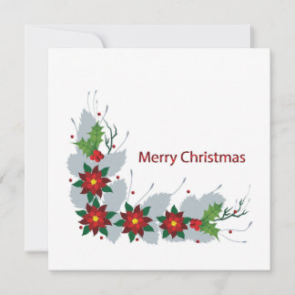 Prachtige Ponsettia Bloemen Uniek ontwerp Feestdagenkaart