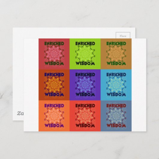 Prachtige prachtige mooie Pop Art Print: Verrijkt Briefkaart (Voorkant / Achterkant)