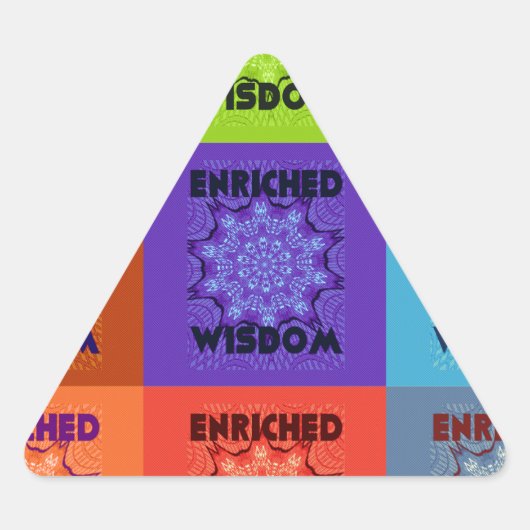 Prachtige prachtige mooie Pop Art Print: Verrijkt Driehoek Sticker (Voorkant)