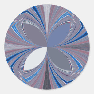 Prachtige prachtige Vlinder zachte blauwe kleuren  Ronde Sticker
