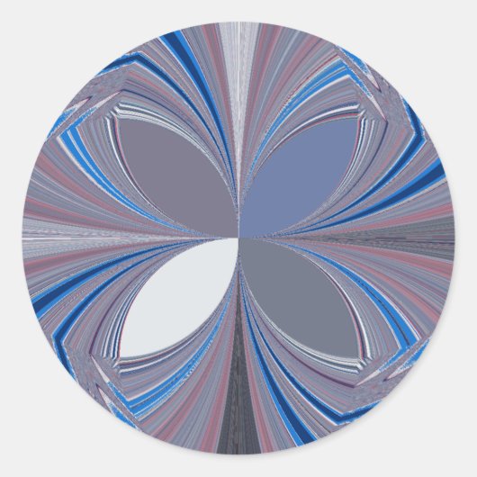Prachtige prachtige Vlinder zachte blauwe kleuren Ronde Sticker (Voorkant)