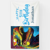 Prachtige prehistorische dinosaurus spandoek (Verticaal)