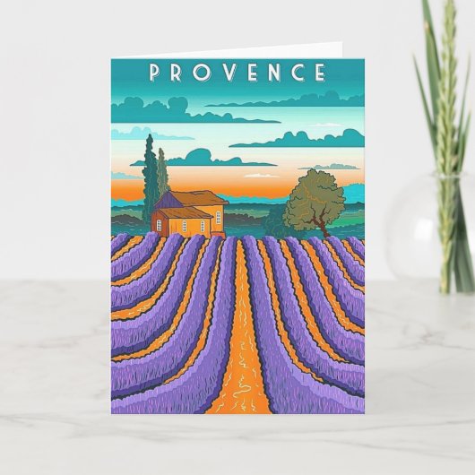 Prachtige Provence Frankrijk Feestdagen Kaart (Voorkant)