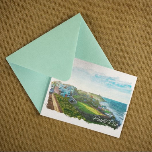 Prachtige Puerto Rico landschap reizen Briefkaart