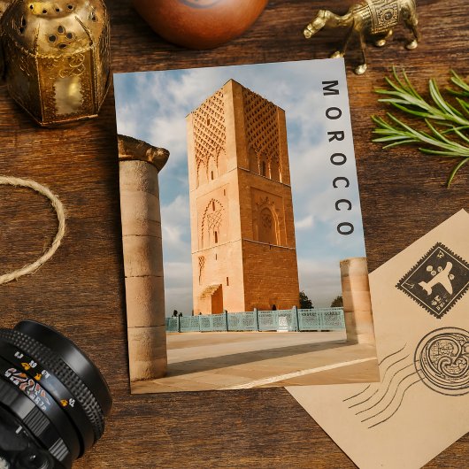 Prachtige Rabat Toren Marokko's Architectuur Briefkaart