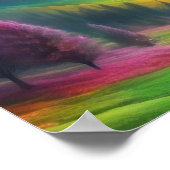 Prachtige Rainbow Fantasy Realm Poster (Hoek)