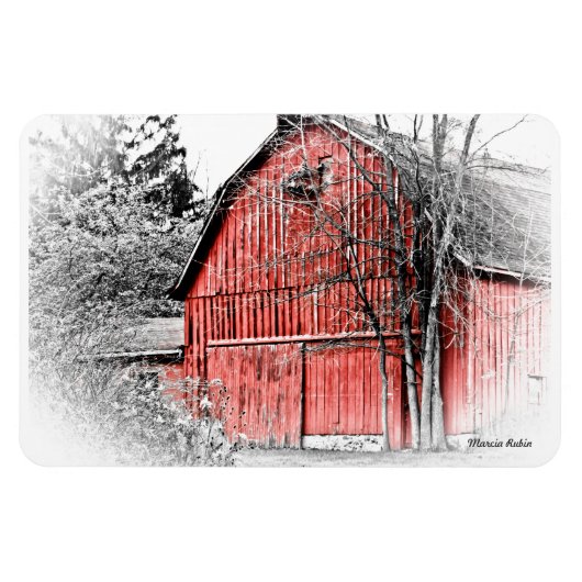 Prachtige Red Barn Magneet (Horizontaal)