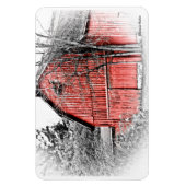 Prachtige Red Barn Magneet (Verticaal)