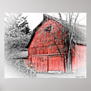 Prachtige Red Barn Poster