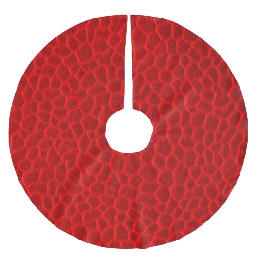 Prachtige Red Leather Texture Kerstboom Rok (Voorkant)