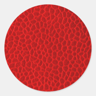 Prachtige Red Leather Texture Ronde Sticker