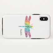 Prachtige regenboogWaterverf Dragonfly Silhouette Case-Mate iPhone Case (Achterkant (horizontaal))