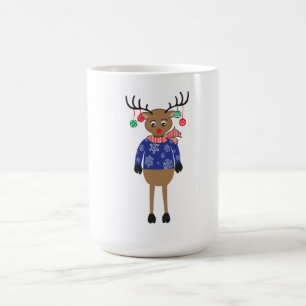 Prachtige Rendier Kerstcadeau Mok