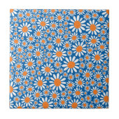 Prachtige Retro Daisy Pattern Tegeltje (Voorkant)