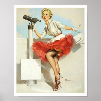Prachtige  Retro Pin Up Girl Poster