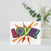 Prachtige Retro Strip Pop Art Briefkaart (Staand voorkant)