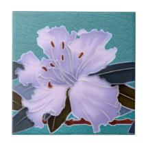 Prachtige Rhododendron Art Nouveau Border Repro