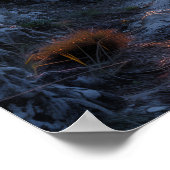 Prachtige rivier bij zonsondergang poster (Hoek)