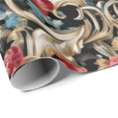 Prachtige rococo stijl cadeaupapier (Rol Hoek)