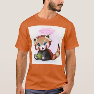 prachtige rode panda - design op je werk t-shirt