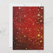 Prachtige rode sprankelende kerst uitnodiging (Achterkant)