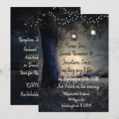 Prachtige romantische lantaarn verlicht boom bruil kaart (Voorkant / Achterkant)