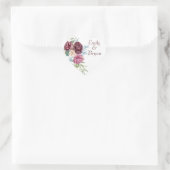 Prachtige Romantische Roos Spray Weddenschap Bedan Hart Sticker (Tas)