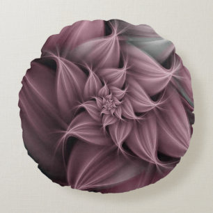 Prachtige Roos Bloem Fractal Rond Kussen