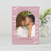 Prachtige Roos Twee Fotobruiloft Kaart (Staand voorkant)