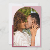 Prachtige Roos Twee Fotobruiloft Kaart (Achterkant)