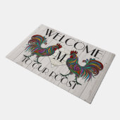 Prachtige Rooster Roost Welkom Deur Mat (Schuin)