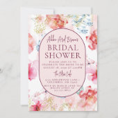 Prachtige Rosy Waterverf Vrijgezellenfeest Kaart (Voorkant)