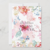 Prachtige Rosy Waterverf Vrijgezellenfeest Kaart (Achterkant)