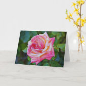 Prachtige roze Cream Roos Bloom Note Card Kaart (Gele Bloem)