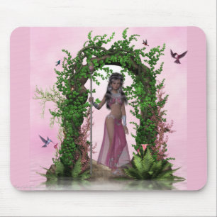 Prachtige roze Elf onder een Archway Mousepad Muismat