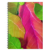 Prachtige roze en groene luifspatroon notitieboek (Voorkant)