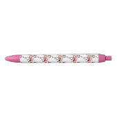 prachtige roze flamingo zwarte inkt pen (Voorkant)