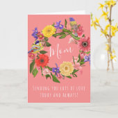 Prachtige roze floral Happy Moederdag Ca Kaart (Gele Bloem)