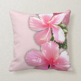 Prachtige roze Hawaiian Hibiscus Flowers Pillow Kussen