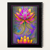 Prachtige, roze,  Lotus Flowers Planner (Achterkant)