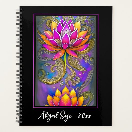 Prachtige, roze,  Lotus Flowers Planner (Voorkant)