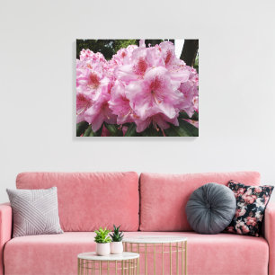 Prachtige roze rododendron blooms Floral Canvas Afdruk