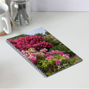 Prachtige roze rododendron blooms Floral Notitieboek